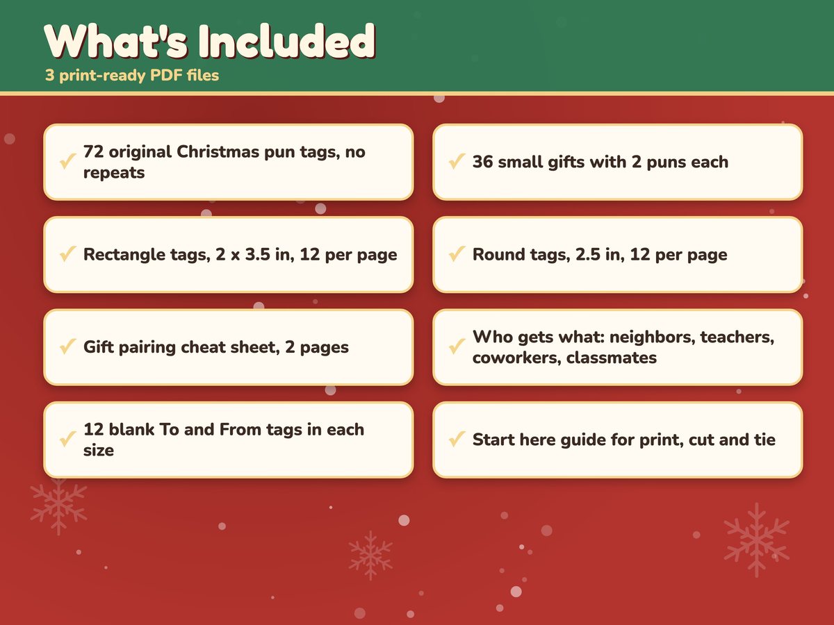 Christmas Pun Gift Tags: 72 Funny Tags for Small Gifts, image 2